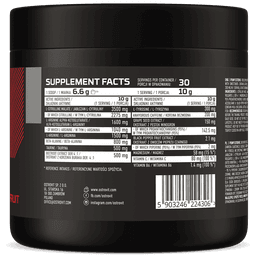Imagine cu informatiile nutritive ale Pre-workout
